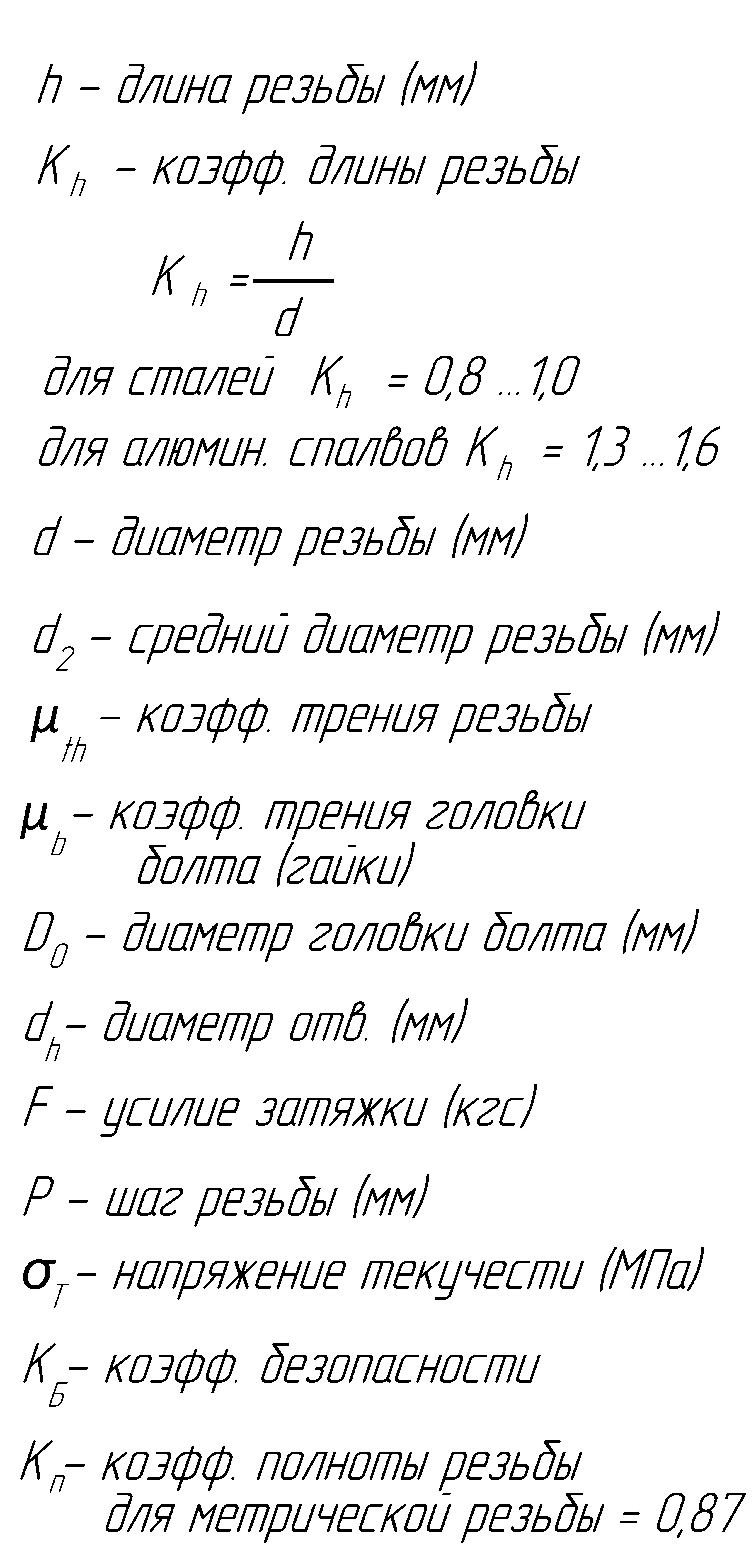 описание значений
