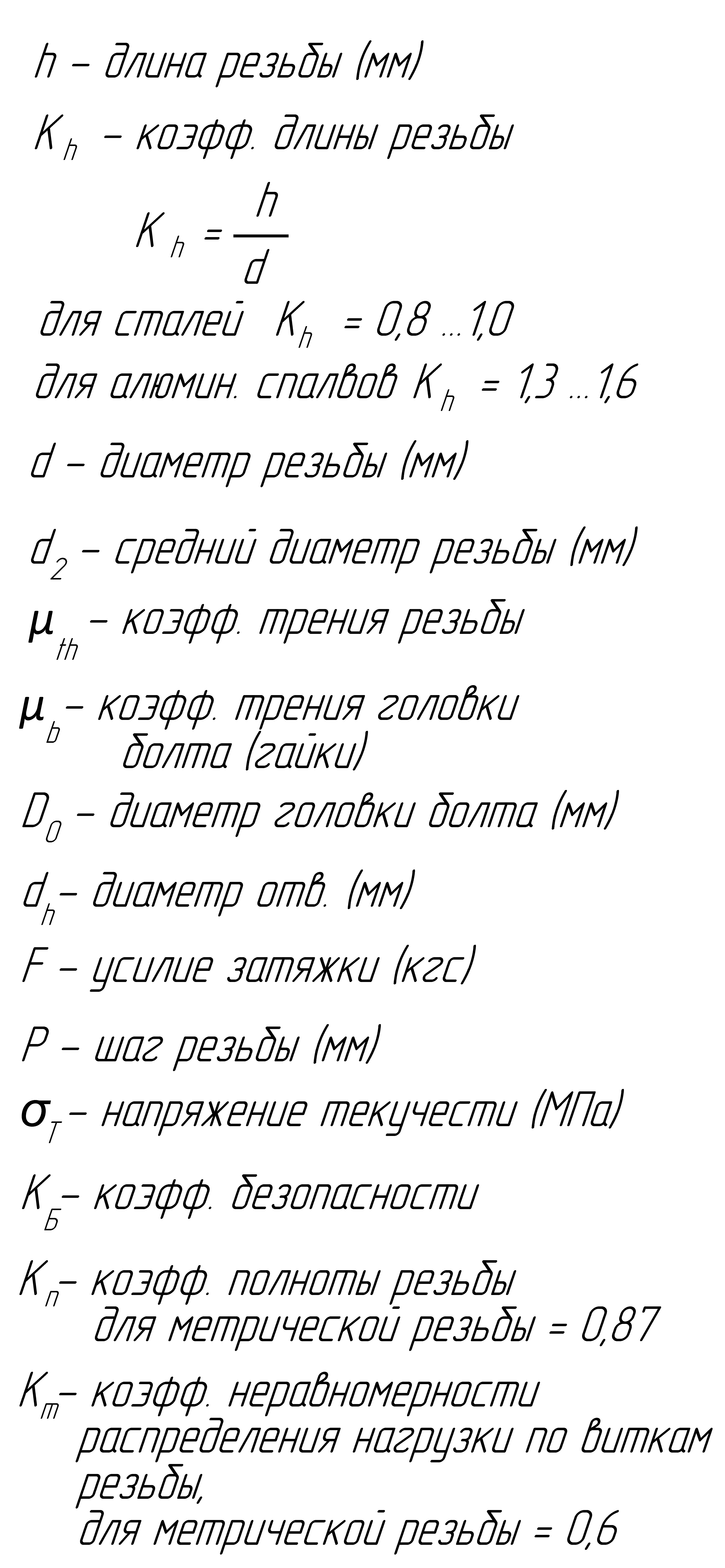описание значений